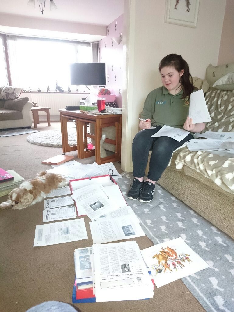Hetty helping with research